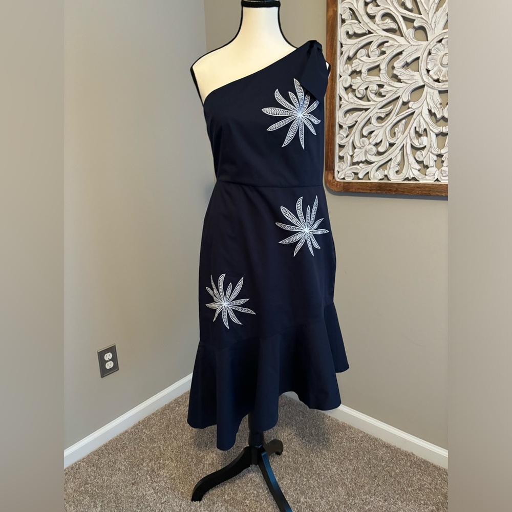 Milly Beatrice Embroidered Poplin Dress Sz 10